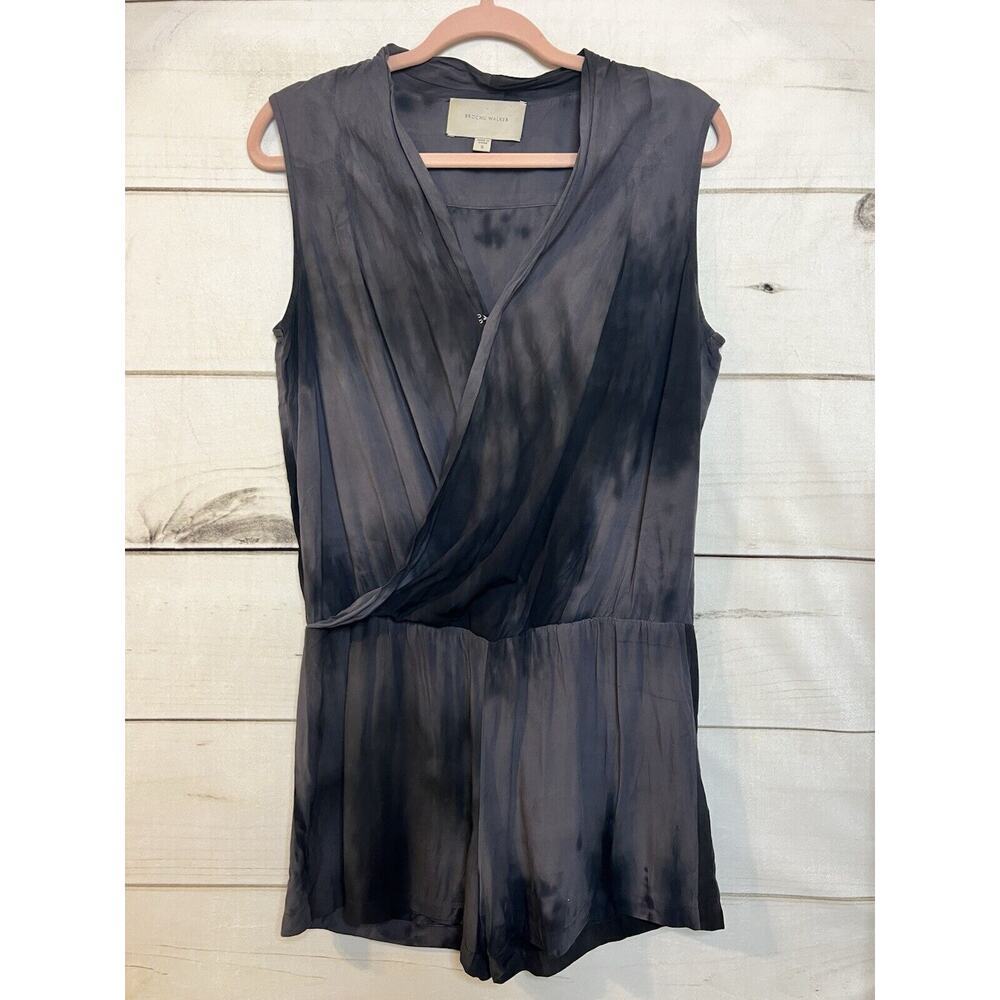 Brochu Walker Tie Dye Sleeveless V Neck Wrap Front Romper Playsuit S